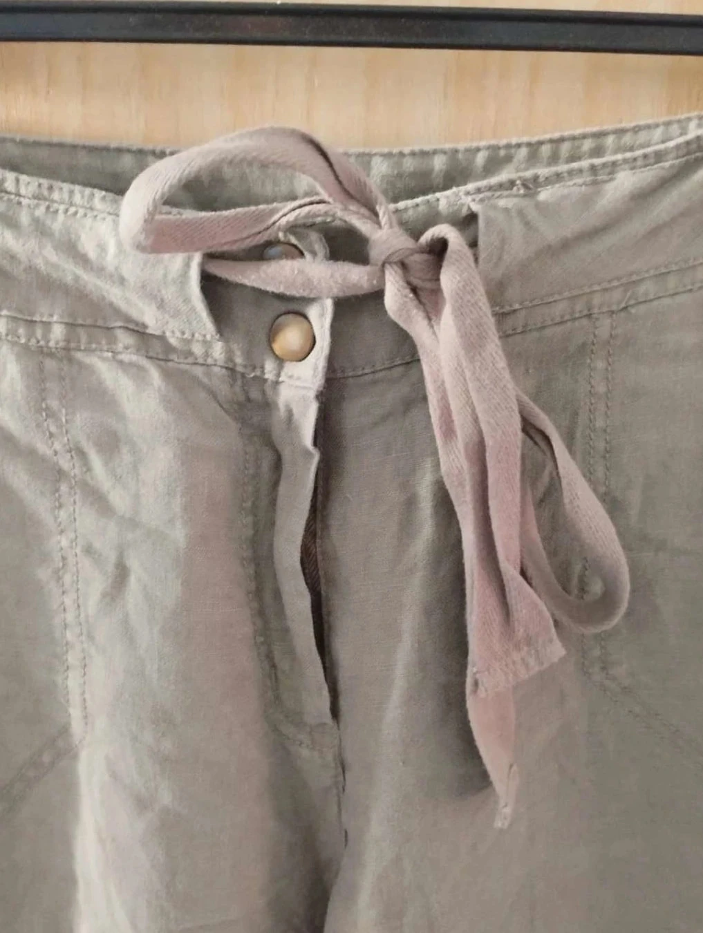 Khaki wide-leg pants, Caméaieu, size 40/42 – photo 3